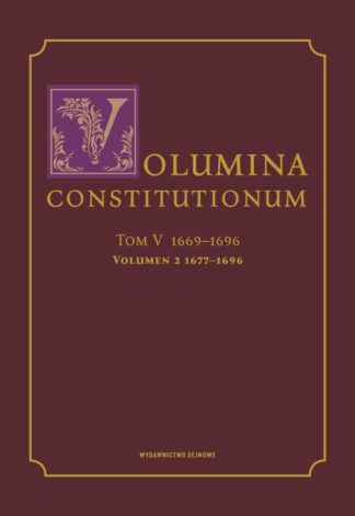 Volumina Constitutionum, tom V 1669–1695, volumen 2 1677–1695