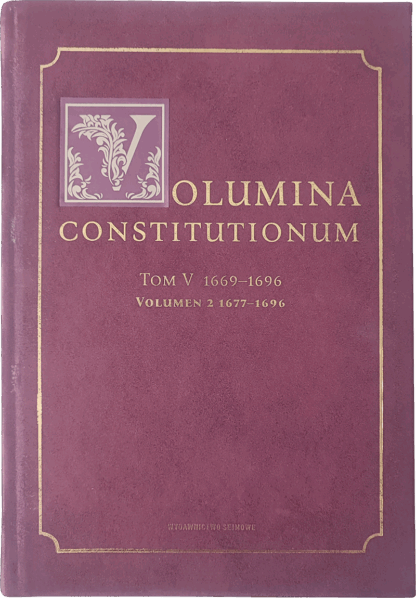 Volumina Constitutionum, tom V 1669–1695, volumen 2 1677–1695